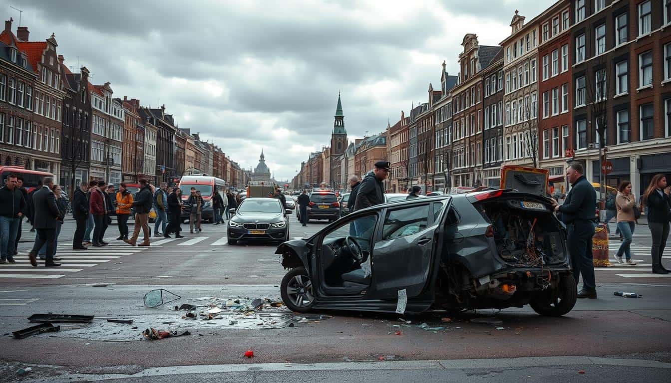 Wypadek służbowym autem w Holandii – co robić?